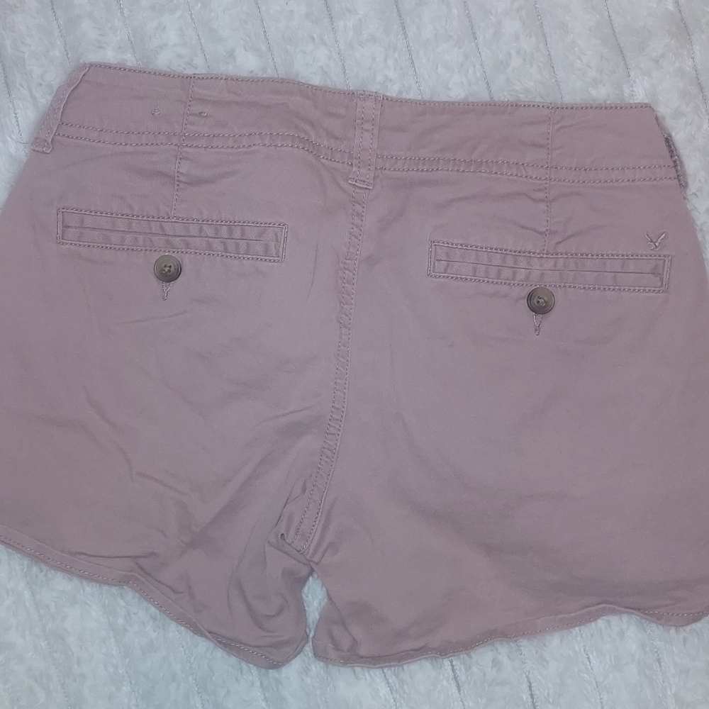 AE Women's Blush Khaki Shorts - Picture 2 of 3